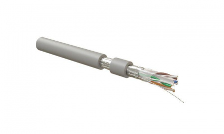 Кабель витая пара FUTP4R-C6-S23-IN-LSLTX-GY-305 экранир. кат.6 4 пары (23 AWG) ож (solid) экран - фольга нг(А)-LSLTx внутрен. сер. (уп.305м) Hyperline 498433