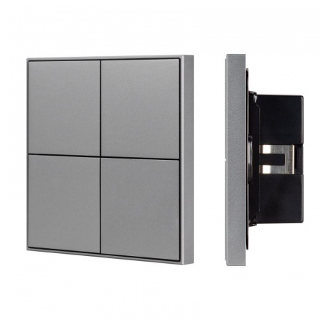 Панель кнопочная KNX-304-23-IN Grey (BUS Frame) (IP20 металл) INTELLIGENT ARLIGHT 038402