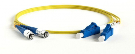 Патч-корд FC-D2-9-FC/UR-LC/UR-H-20M-LSZH-YL волоконно-оптический (шнур) SM 9/125 (OS2) FC/UPC-LC/UPC 2мм duplex LSZH 20м Hyperline 240073