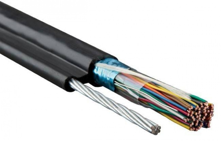 Кабель витая пара экранир. F/UTP кат. 3 50 пар (24 AWG) ож (solid) экран-фольга сметал. тросом внеш. UV PE -40град.C-+60град.C FUTP50-C3-S24-SW-OUT-PE-BK-500 Ч (м) Hyperline 45777