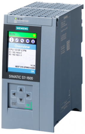 Процессор центральный SIMATIC S7-1500F CPU 1515F-2 PN для отказобезопасных (F) систем ЦПУ с рабочей памятью 750кБ для программы и 3Мбайт для данных 1ый интерфейс: PROFINET IRT с 2х-порт. коммут. Siemens 6ES75152FM020AB0