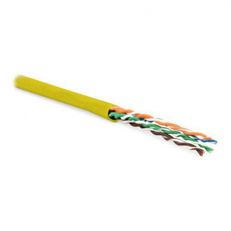 Кабель витая пара неэкранир. U/UTP кат. 5e 4 пары (24 AWG) мж (patсh) PVC -20град.C-+75град.C UUTP4-C5E-P24-IN-PVC-YL-305 Ж (уп.305м) Hyperline 236316