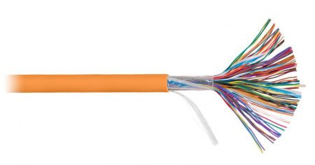 Кабель U/UTP 50 пар кат.5 (Класс D) 100МГц ож BC (чистая медь) 24AWG (0.50мм) внутр./внеш. LSZH -40C нг(А)-HFLTx оранж. 500м гарантия: 1 год NIKOMAX NKL 6115C-OR