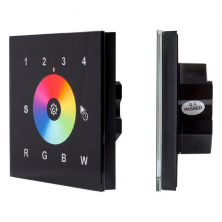 Панель сенсорная DALI-901-11-4G-RGBW-DT8-IN Black (BUS/230В) (IP20 пластик) INTELLIGENT ARLIGHT 037201