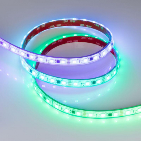 Лента герметичная SPI-PS-B60-12mm 12В RGB-PX3-BPT (12Вт/м IP67 5060) (бегущий огонь) (уп.5м) Arlight 039599