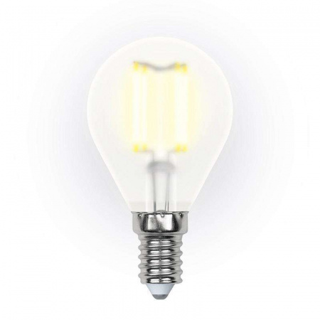 Лампа LED-G45-6W/WW/E14/FR PLS02WH Uniel UL-00000303