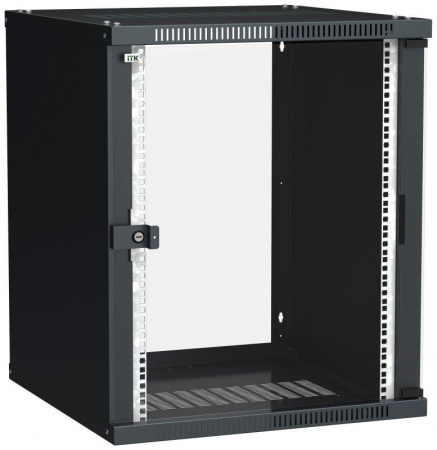 Шкаф LINEA WE 15U 600x650мм дверь стекло черн. ITK LWE5-15U67-GF