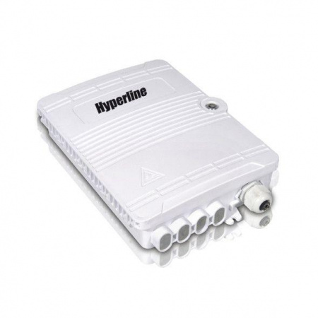 Бокс FO-WBI-8A-GY оптич. настен. 8 портов (SC duplex LC) без пигтейл. и проходн. адаптеров IP65 (213х163х47мм) сер. Hyperline 358585
