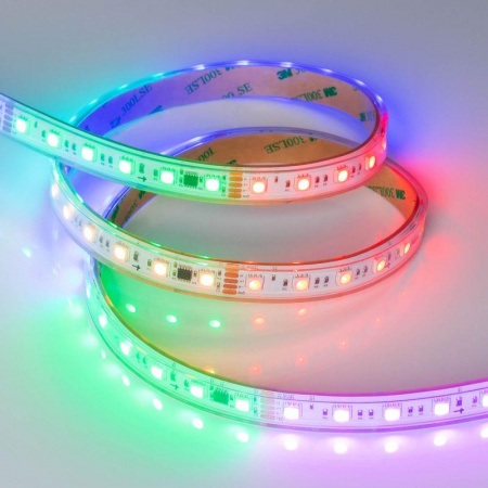 Лента герметичная DMX-PS-B60-15mm 24В RGB-PX6 (15Вт/м IP67 5060) (бегущий огонь) (уп.5м) Arlight 037090