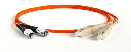Патч-корд FC-D2-62-FC/PR-SC/PR-H-3M-LSZH-OR волоконно-оптический (шнур) MM62.5/125 SC-FC 2мм duplex LSZH 3м Hyperline 239518