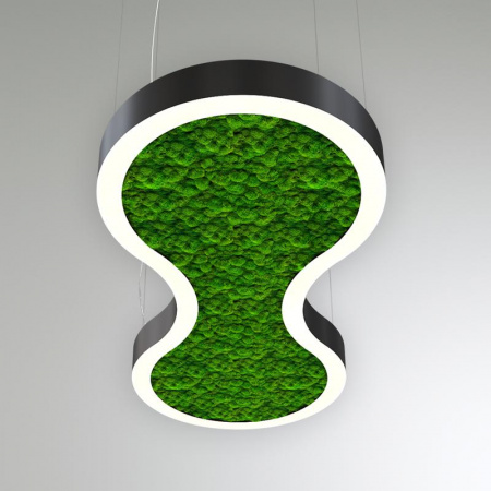 Светильник светодиодный RVE-LBX-MOSS-INFINITY-2460-P 2460х936х100мм 149Вт 4000К подвесной шир. рассеив.=60мм черн. RVElektro RVE00000606