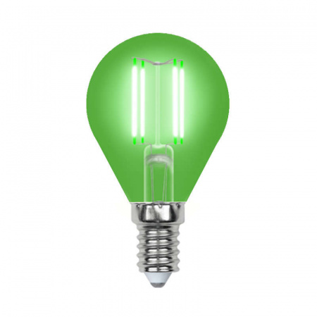 Лампа светодиодная LED-G45-5W/GREEN/E14 GLA02GR форма "шар" Air color зел. упак. картон Uniel UL-00002987