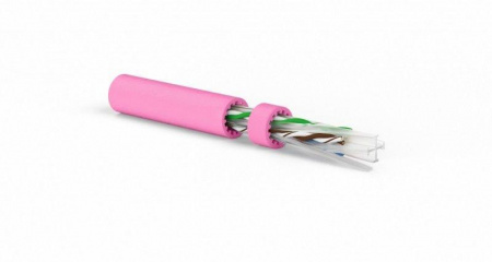Кабель витая пара неэкранир. U/UTP кат. 6a (10GBE) 4 пары (23 AWG) ож (solid) LSZH UUTP4-C6A-S23-IN-LSZH-PK-500 Роз (уп.500м) Hyperline 444601