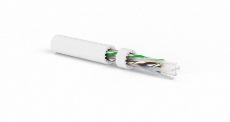 Кабель витая пара неэкранир. U/UTP кат. 6a (10GBE) 4 пары (23 AWG) ож (solid) LSZH UUTP4-C6A-S23-IN-LSZH-WH-500 Б (уп.500м) Hyperline 444597