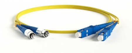 Патч-корд FC-D2-9-FC/UR-SC/UR-H-20M-LSZH-YL волоконно-оптический (шнур) SM 9/125 (OS2) SC/UPC-FC/UPC 2мм duplex LSZH 20м Hyperline 243815