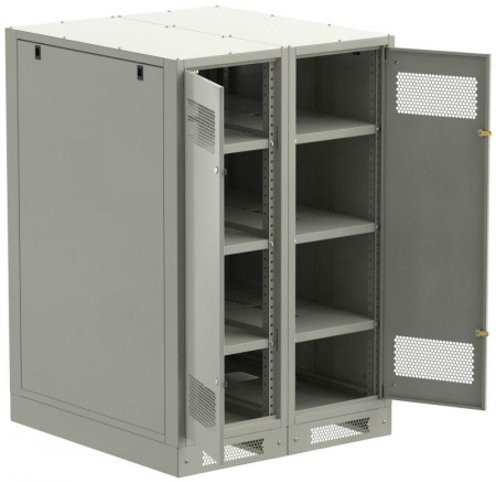 Шкаф LINEA B (пустой) 1350х900мм дверь двустворч. метал. сер. ITK LB35-13H99-2M