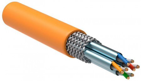 Кабель связи витая пара S/FTP кат.7 4х2х23AWG solid LSZH (305м) оранж. (м) ITK LC1-C704-627