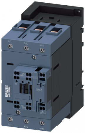 Контактор 3п кат. 20-33В AC/DC 1НО+1НЗ 37кВт AC-3 400В типоразмер S3 с встроен. варистором главн. цепь - винтов. зажимы; вспомогат. цепь - пружин. зажимы Siemens 3RT20453NB300CC0
