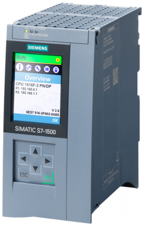 Процессор центральный SIMATIC S7-1500F CPU 1516F-3 PN/DP для отказобезопасных (F) систем ЦПУ с рабочей памятью 1.5МБ для программы и 5МБ для данных 1-й интерфейс: PROFINET IRT с 2х-портовым коммутатором Siemens 6ES75163FN020AB0