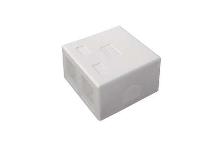 Корпус розетки для модуля Keystone 2 порта бел. Datarex DR-5002