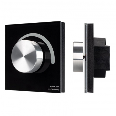 Панель SMART-P37-DIM-IN Black (230В 1.2А TRIAC Rotary 2.4G) (IP20 пластик) Arlight 028109