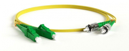 Патч-корд FC-D2-9-LC/AR-ST/AR-H-10M-LSZH-YL волоконно-оптический (шнур) SM 9/125 (OS2) ST/APC-LC/APC duplex LSZH 10м Hyperline 250728