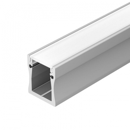 Профиль с экраном ALU-WIDE-H28-2000 ANOD+FROST 2м алюминий Arlight 014858