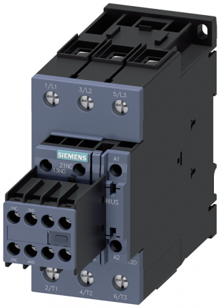 Контактор 3п кат. 220В AC 50Гц/240В AC 60Гц 2НО+2НЗ 18.5кВт AC-3 400В типоразмер S2 винтов. зажимы Siemens 3RT20351AP64