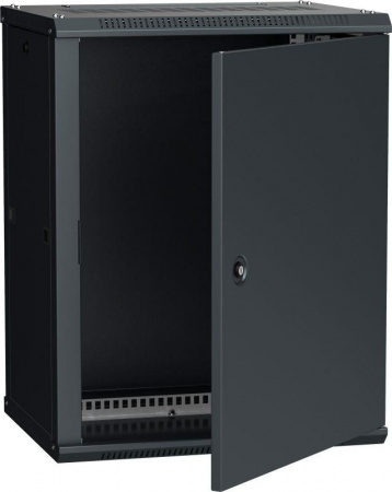 Шкаф 19дюйм LINEA W 18U 600х450мм настен. метал. дверь RAL9005 ITK LWR5-18U64-MF