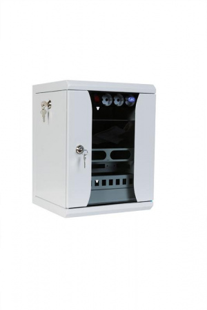 Шкаф коммутационный ШРН-8.255-10 8U 320х305мм передн. двер. стеклян. сер. ЦМО 1134916