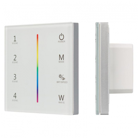 Панель Sens SMART-P22-RGBW White (12-24В 4х3А 2.4G) (IP20 пластик) Arlight 025168
