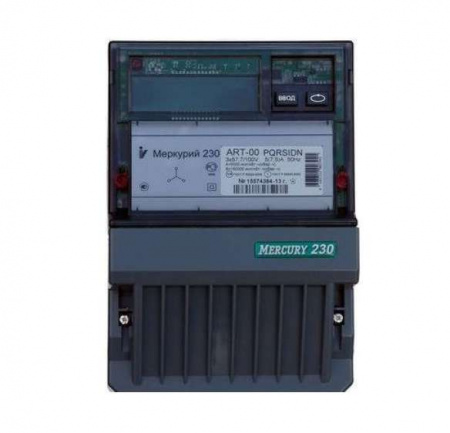 Счетчик Меркурий 230 ART-00 PQRSIDN 3ф 5-7.5А класс точн. 0.5S/1.0 многотариф. RS-485 ЖКИ 100В юр. лица Екат. вр. Инкотекс М0000052276