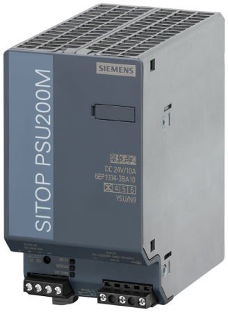 Блок электропитания регулируемый SITOP PSU200M 10А вход: AC 120/230-500В выход: DC 24В/10А Siemens 6EP13343BA10