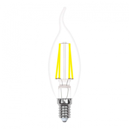 Лампа светодиодная LED-CW35-5W/WW/E14/CL/MB GLM10TR форма "свеча на ветру" прозр. Multibright свет теплый бел. 3000К 100-50-10 упак. картон Uniel UL-00002368