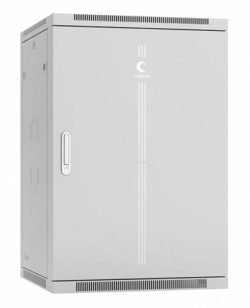 Шкаф телекоммуникационный настенный SH-05F-18U60/60m-R 19дюйм 18U 600х600х901мм разобран. дверь метал. RAL 7035 сер. Cabeus 10741c
