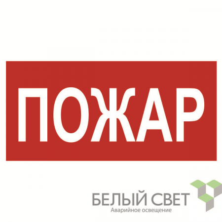 Знак безопасности NPU-2110.F20"Пожар" Белый свет a17685