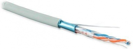 Кабель FUTP2-C5-S24-IN-LSZH-GY-500 витая пара F/UTP кат. 5; 2 пары (24 AWG) ож (solid) экран - фольга LSZH нг(С)-HF (-40град.C - +60град.C) сер.(уп.500м) Hyperline 41479