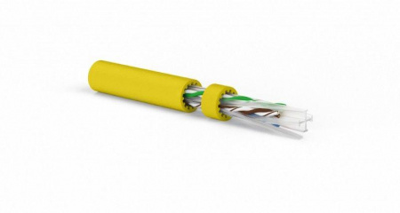 Кабель витая пара неэкранир. U/UTP кат. 6a (10GBE) 4 пары (23 AWG) ож (solid) LSZH UUTP4-C6A-S23-IN-LSZH-YL-500 Ж (уп.500м) Hyperline 444598