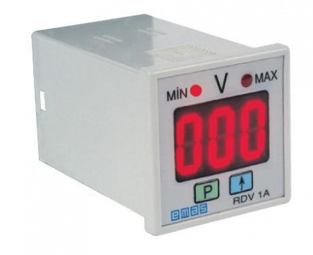 Вольтметр цифровой программируемый 0-600В 230В (1 перекл. контакт) EMAS RDV1A