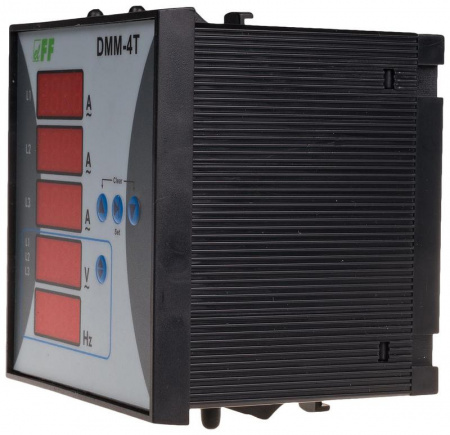 Указатель многофункциональный DMM-4T (U I Hz Uизм. 3х(12-400V AC) Iизм. 0.05-5; 1-9000 (с внешними ТТ) fизм. 10-100Гц Uпит. 120-240В AC монтаж на панель IP20) F&F EA04.011.003