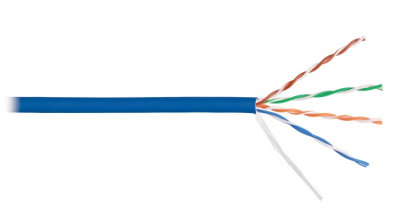 Кабель U/UTP 4 пары кат. 5e 24 AWG внутр. LSZH 305м/100м син. NIKOLAN NKL 9100C-BL
