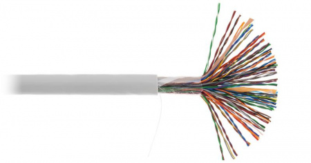 Кабель U/UTP 50 пар кат.5 класс D 100МГц ож BC чистая медь внутр. PVC нг(В) сер. (уп.305м) NETLAN EC-UU050-5-PVC-GY-3