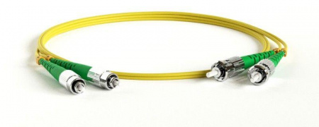 Патч-корд FC-D2-9-FC/AR-ST/AR-H-1M-LSZH-YL волоконно-оптический (шнур) SM 9/125 (OS2) ST/APC-FC/APC 2мм duplex LSZH 1м Hyperline 238591