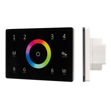 Панель Sens SмАRT-P85-RGBW Black (230В 4 зоны 2.4G) (IP20 пластик) Arlight 028405
