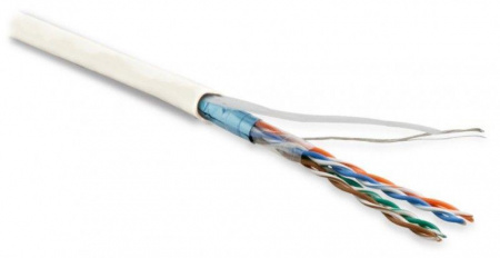 Кабель витая пара экранир. F/UTP кат. 5e 4 пары (26 AWG) мж (patch) экран-фольга LSZH нг(А)-HF -20град.C-+75град.C FUTP4-C5E-P26-IN-LSZH-WH-305 Б (уп.305м) Hyperline 236865