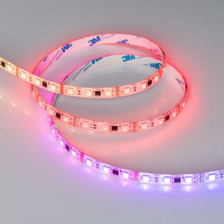 Лента герметичная DMX-SE-B60-10mm 12В RGB-PX3 (14Вт/м IP65 5060) (бегущий огонь) (уп.5м) Arlight 039604