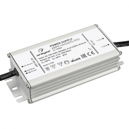 Блок питания ARPV-UH24075-PFC (24В 3.1А 75Вт) (IP67 металл) Arlight 025028