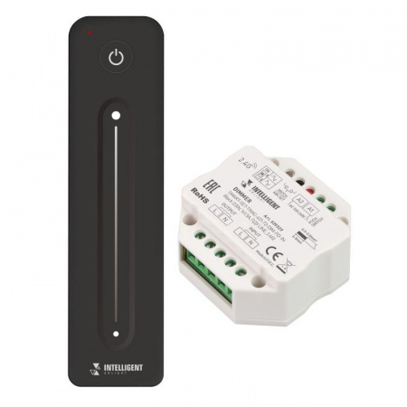 Диммер SMART-SET-TRIAC-601-72-DIM-PD-IN Black (230В 1х1.5А ПДУ LINE 2.4G) (IP20 пластик) INTELLIGENT ARLIGHT 039329