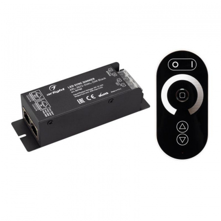 Диммер ARL-3022-OVAL-DIM Black (12-24В 1х25А ПДУ RF) (IP20 металл) Arlight 027150