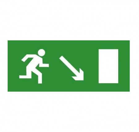 Знак эвакуационный "Направо вниз" 140х280 (наклейка) Technolux ЭП06 140280